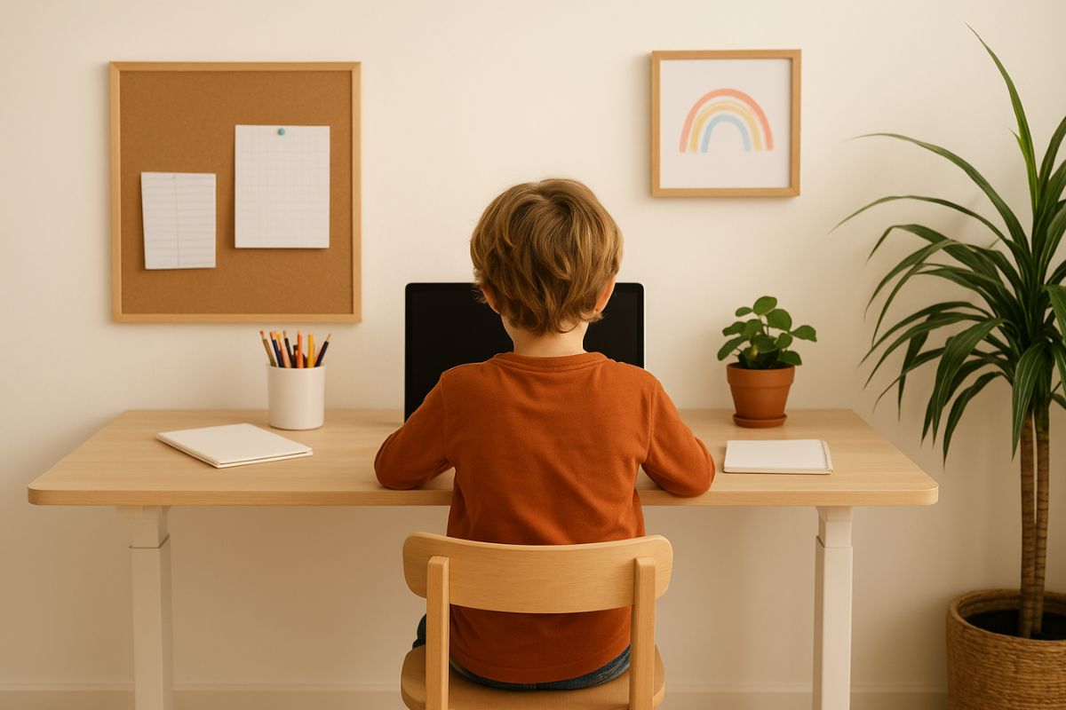 Bureau assis-debout pour enfant