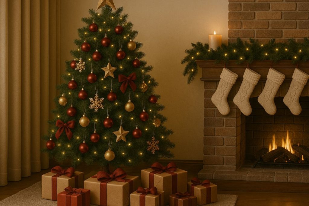 decoration sapin noël traditionnel