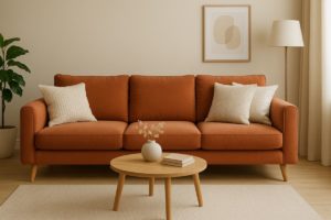 Le canapé terracotta