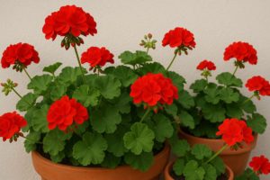 geraniums