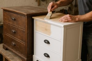 renovation d'un ancien meuble en bois