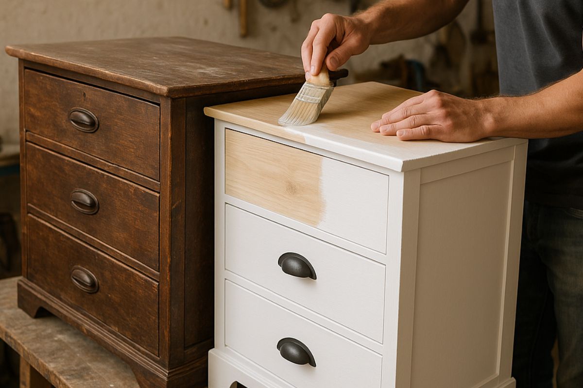 renovation d'un ancien meuble en bois